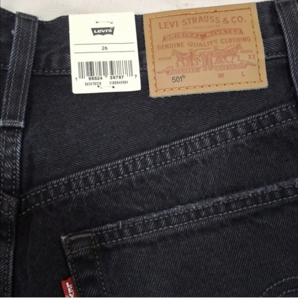 Levi's Premium 501 High Rise Shorts Stowaway Sz 26 - Picture 10 of 15